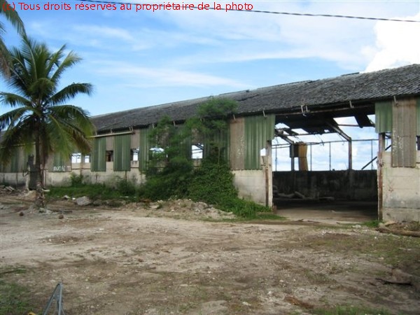 Etat actuel de l'abri de Mangaréva avant la décision de le démolir (en cours actuellement)